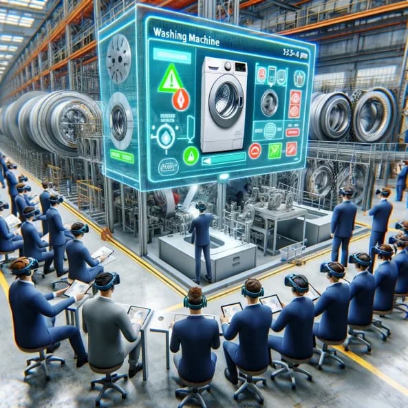 DALLE_2024-04-12_16.46.04_-_An_image_showing_a_virtual_reality_training_session_focused_on_washing_machine_manufacturing_safety._The_scene_is_set_inside_a_modern_factory_environm