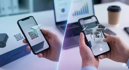 Augmented Reality vs QR Code: Guide to WebAR & App-Based AR for Business