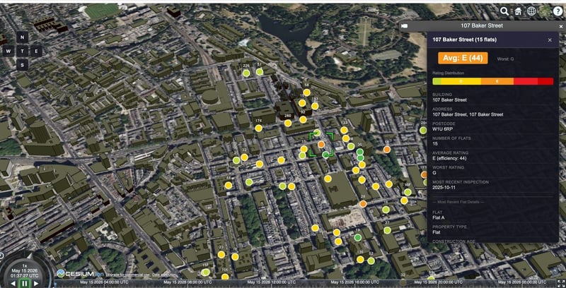 cesium map of uk city 