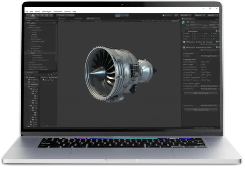 Jetengine Vr Simulation design using Unity Engine 